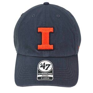 Illinois Fighting Illini Hat Gray Dad Cap Fitted Size X-Large NCAA '47 Brand NEW